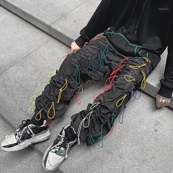 new arrival colorful elastic rubber bands fashion straight-leg men's jogger harem pants hip hop stage trousers loose1, Black
new arrival colorful elastic rubber bands fashion straight-leg men's jogger harem pants hip hop stage trousers loose1, Black