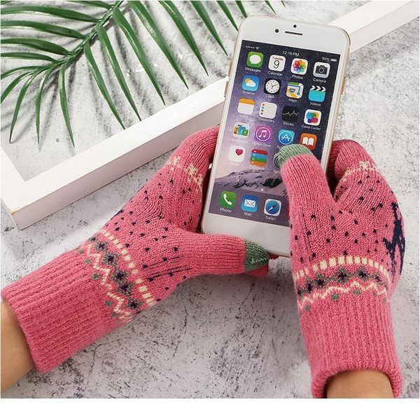 women girls winter mittens touch screen gloves fashion korean style deer printing wool knitted warm soft full finge jlllvt, Black
women girls winter mittens touch screen gloves fashion korean style deer printing wool knitted warm soft full finge jlllvt, Black