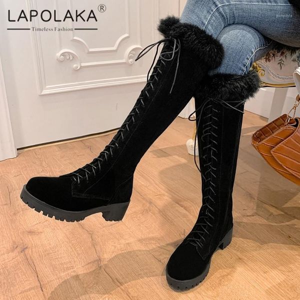 boots 2021 lapolaka plush warm winter woman shoes skidproof sole cross tied decoration ladies1, Black
boots 2021 lapolaka plush warm winter woman shoes skidproof sole cross tied decoration ladies1, Black