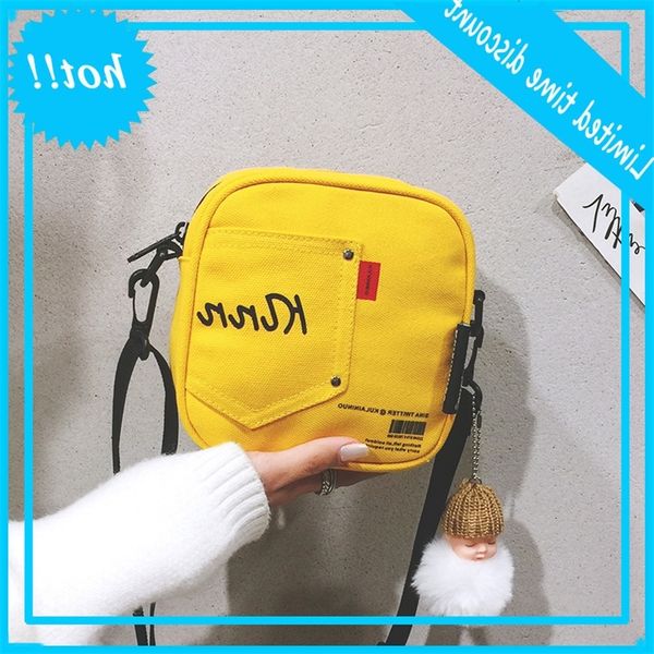 pendant canvas female new versatile student one shoulder messenger cute girl bag
pendant canvas female new versatile student one shoulder messenger cute girl bag