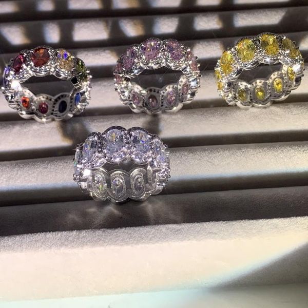 selling luxury jewelry 925 sterling silver oval cut multi color white 5a cubic zircon promise women wedding band ring gift, Slivery;golden
selling luxury jewelry 925 sterling silver oval cut multi color white 5a cubic zircon promise women wedding band ring gift, Slivery;golden