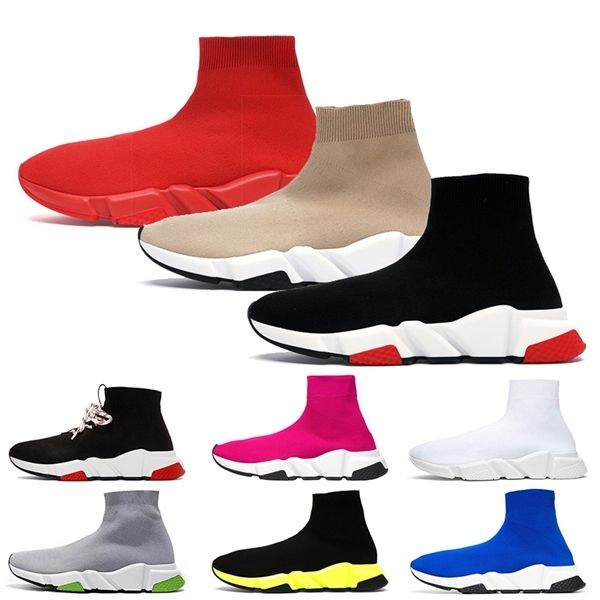 2020 new designer sock shoes sports trainer luxury womens mens flat casual shoes sneakers red beige black sock boots girls platform trainers