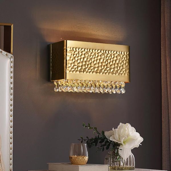 new gold sconce bedroom bedside living room stereoscopic home decoration wall light stainless steel crystal wall lamp
new gold sconce bedroom bedside living room stereoscopic home decoration wall light stainless steel crystal wall lamp