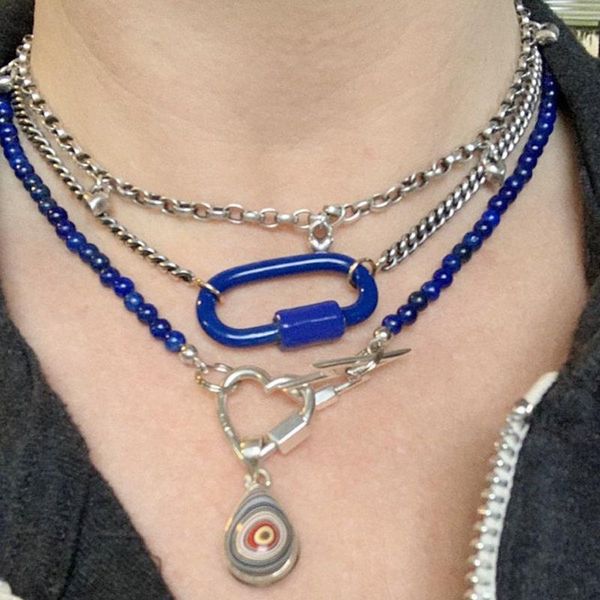 wholesale man punk chain pendant jewelry fashion new trend necklace for women men black spiral buckle modern novelty choker 2020, Golden;silver
wholesale man punk chain pendant jewelry fashion new trend necklace for women men black spiral buckle modern novelty choker 2020, Golden;silver