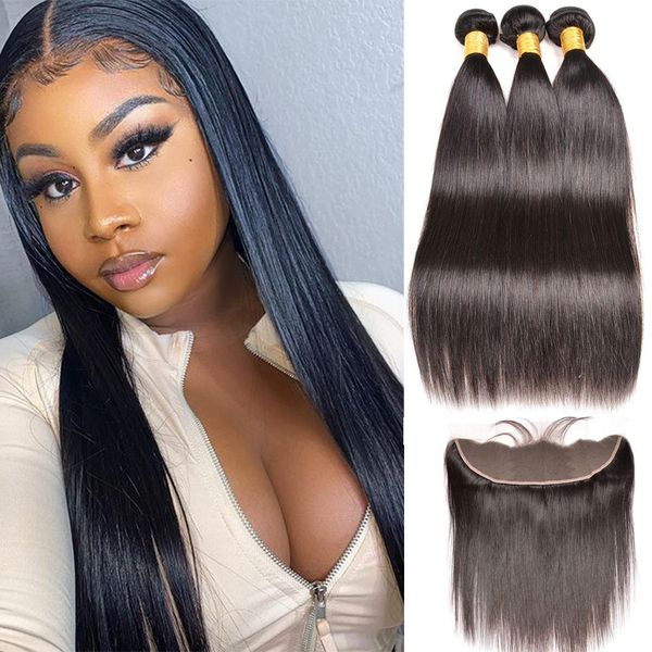 8a brazilian hair bundles with front modern show 3 human hair bundles with frontal straight bundles weave 30 inch remy human hair extension, Black
8a brazilian hair bundles with front modern show 3 human hair bundles with frontal straight bundles weave 30 inch remy human hair extension, Black