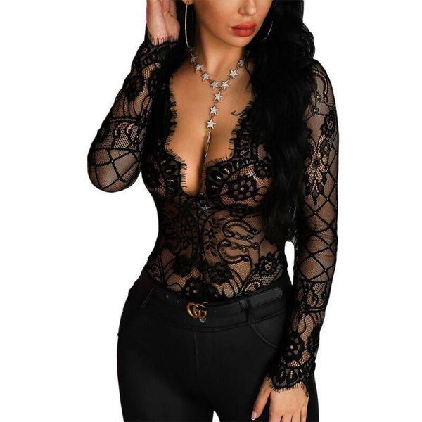 new lace bodysuits women slim lace sheer long sleeve bodysuit bodycon jumpsuit romper leotard blouse playsuit, Black;white
new lace bodysuits women slim lace sheer long sleeve bodysuit bodycon jumpsuit romper leotard blouse playsuit, Black;white