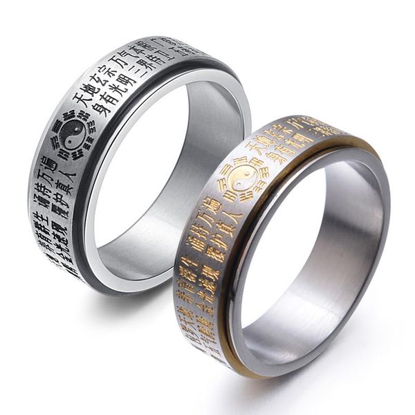 chinese fashion style rotatable ring for men titanium steel taoism gossip ring eight great god charm lucky amulet jewelry, Golden;silver
chinese fashion style rotatable ring for men titanium steel taoism gossip ring eight great god charm lucky amulet jewelry, Golden;silver
