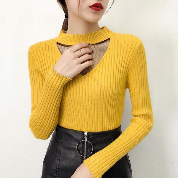 elegant lace yarn mesh hollow out women black basic sweater lady's yellow pullovers korean female sweaters spring knit, White;black
elegant lace yarn mesh hollow out women black basic sweater lady's yellow pullovers korean female sweaters spring knit, White;black