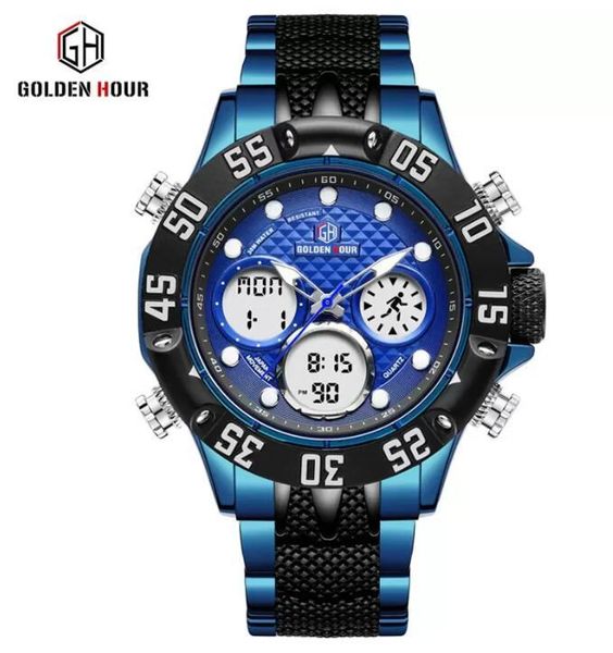 new seller brand goldenhour men's sports watch men quartz digital male clock relogio hombre waterproof wristwatches relogio masculino, Slivery;brown
new seller brand goldenhour men's sports watch men quartz digital male clock relogio hombre waterproof wristwatches relogio masculino, Slivery;brown