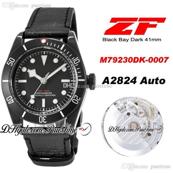 zf dark dlc 41mm a2824 automatic mens watch black dial distressed leather strap super edition puretime pttd c06, Slivery;brown
zf dark dlc 41mm a2824 automatic mens watch black dial distressed leather strap super edition puretime pttd c06, Slivery;brown