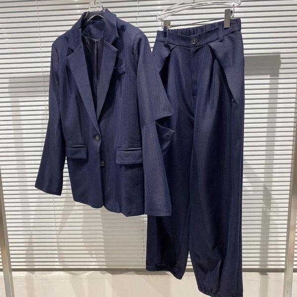 2020 autumn new dark vertical stripes hollow sleeve suit jacket + elastic waist wide leg pants two-piece suit 0925, Gray
2020 autumn new dark vertical stripes hollow sleeve suit jacket + elastic waist wide leg pants two-piece suit 0925, Gray