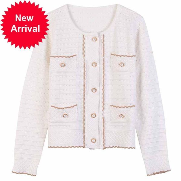 2021 new black white coat clothes autumn striped women pearl button o-neck long sleeve thin cardigan sweater bawz, White;black
2021 new black white coat clothes autumn striped women pearl button o-neck long sleeve thin cardigan sweater bawz, White;black