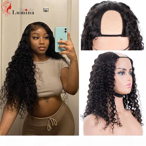 water wave u part wig human hair 180 density glueless human hair wigs brazilian virgin curly wig natural black wigs, Black;brown
water wave u part wig human hair 180 density glueless human hair wigs brazilian virgin curly wig natural black wigs, Black;brown