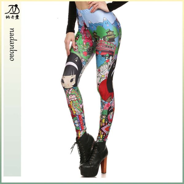 high fashion animation printing 3d digital waist leggings women's fitns capris, Black
high fashion animation printing 3d digital waist leggings women's fitns capris, Black