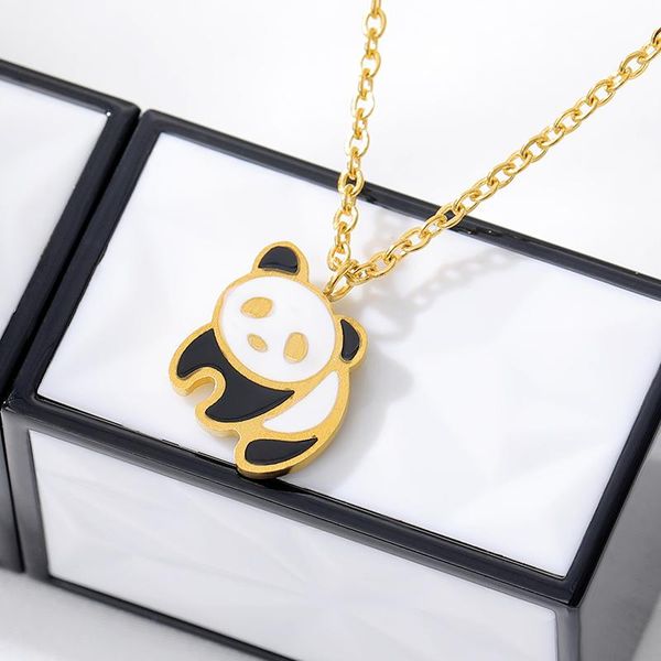 v attract stainless steel enamel panda charm necklace women fashion jewelry animal pendants kettingen voor vrouwen graduation, Silver
v attract stainless steel enamel panda charm necklace women fashion jewelry animal pendants kettingen voor vrouwen graduation, Silver