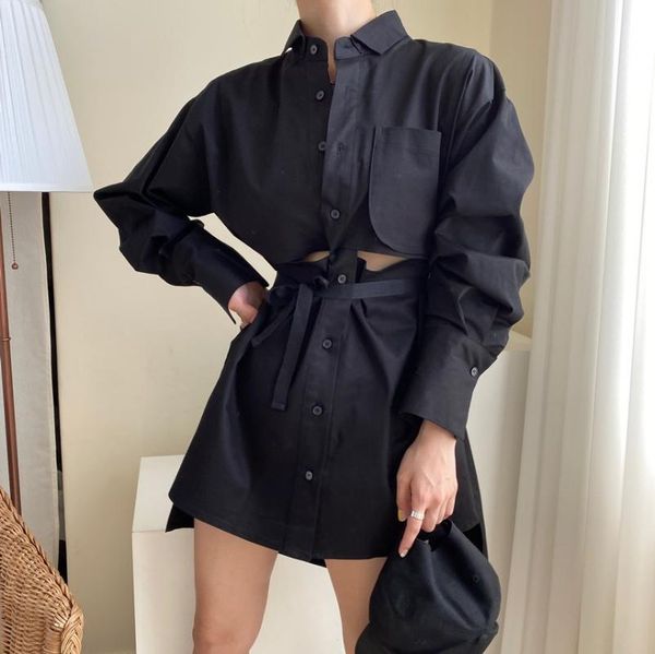 sueraen solid all match new design low waist small shirt full dresses women, Black;gray
sueraen solid all match new design low waist small shirt full dresses women, Black;gray