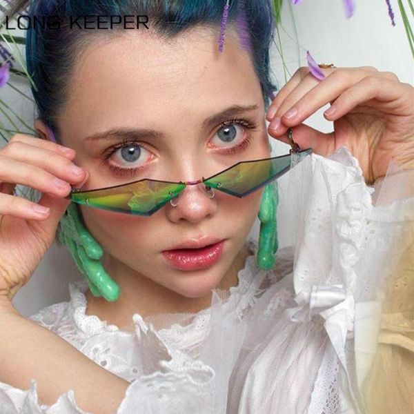 longkeeper steampunk cat eye sunglasses women rimless mirror vintage sun glasses men brand designer retro frameless eyewear, White;black
longkeeper steampunk cat eye sunglasses women rimless mirror vintage sun glasses men brand designer retro frameless eyewear, White;black