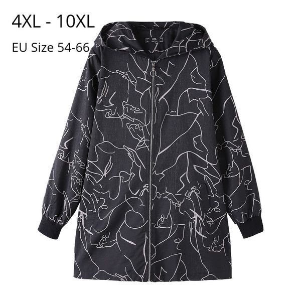 plus size 10xl 9xl 8xl 4xl women long sleeves spring trench femme print fashion windbreaker hoodie oversized clothes for mjuer 210218, Tan;black
plus size 10xl 9xl 8xl 4xl women long sleeves spring trench femme print fashion windbreaker hoodie oversized clothes for mjuer 210218, Tan;black