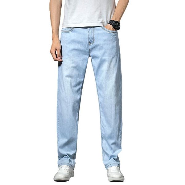 men's jeans plus size 40 42 44 light blue 2021 summer loose straight advanced stretch denim pants male brand clothes,191
men's jeans plus size 40 42 44 light blue 2021 summer loose straight advanced stretch denim pants male brand clothes,191