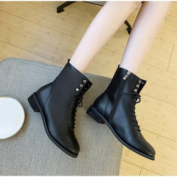 platform women ankle boots female soft patent leather boots ladies comfort lace up rivets woman fashion zipper women's shoes1, Black
platform women ankle boots female soft patent leather boots ladies comfort lace up rivets woman fashion zipper women's shoes1, Black