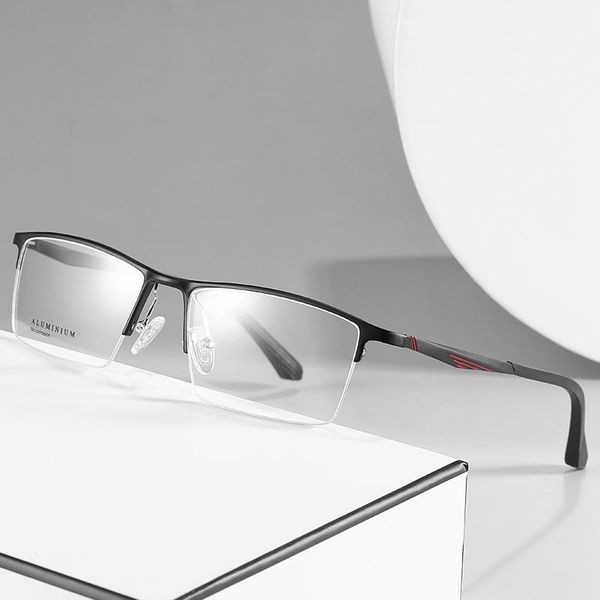 reven jate p9001 optical eyeglasses frame for men eyewear prescription glasses rx aluminum frame spectacles half-rim, Black
reven jate p9001 optical eyeglasses frame for men eyewear prescription glasses rx aluminum frame spectacles half-rim, Black