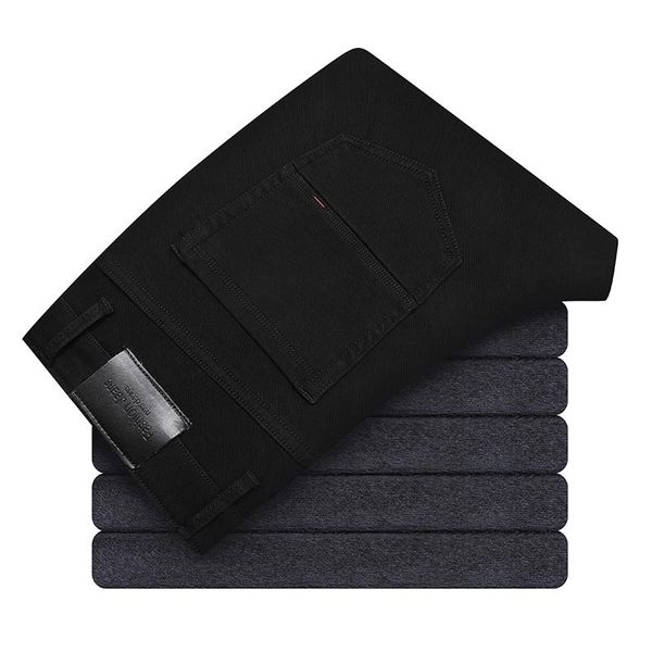 men's jeans winter stretch brand plus velvet fashion casual loose straight black denim trousers classic business slim pants, Blue
men's jeans winter stretch brand plus velvet fashion casual loose straight black denim trousers classic business slim pants, Blue