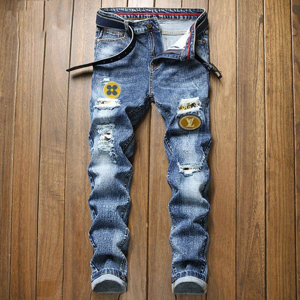 2020 mens jeans designer jeans distressed motorcycle motorcycle jeans rock skinny striped men's designer, Blue
2020 mens jeans designer jeans distressed motorcycle motorcycle jeans rock skinny striped men's designer, Blue