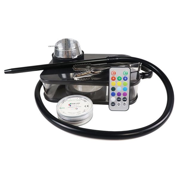 set portable for water pipe complete smoking hookah accessories with led light