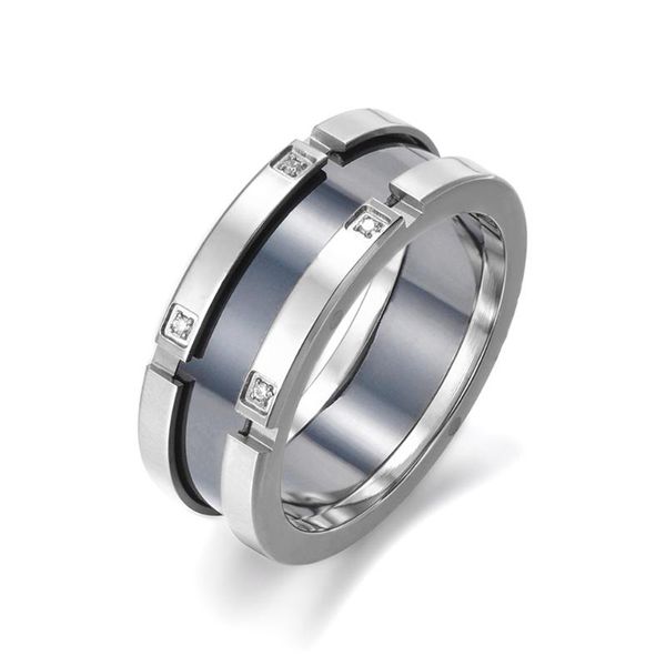 classic white gold color mosaic cubic zirconia black ceramics titanium steel wedding rings for women anillo r17039p, Slivery;golden
classic white gold color mosaic cubic zirconia black ceramics titanium steel wedding rings for women anillo r17039p, Slivery;golden