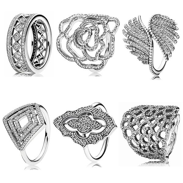 original new s925 popular ring shimmering lace majestic feathers wild rose flower fascination ring for women jewelry gift, Silver
original new s925 popular ring shimmering lace majestic feathers wild rose flower fascination ring for women jewelry gift, Silver