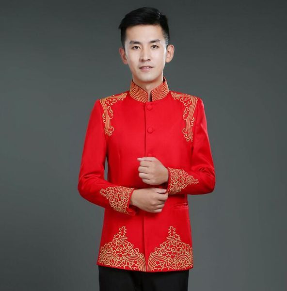 men's suits & blazers mariage chinese tunic suit mens groom wedding for men blazer boys prom slim masculino latest coat pant designs re, White;black
men's suits & blazers mariage chinese tunic suit mens groom wedding for men blazer boys prom slim masculino latest coat pant designs re, White;black