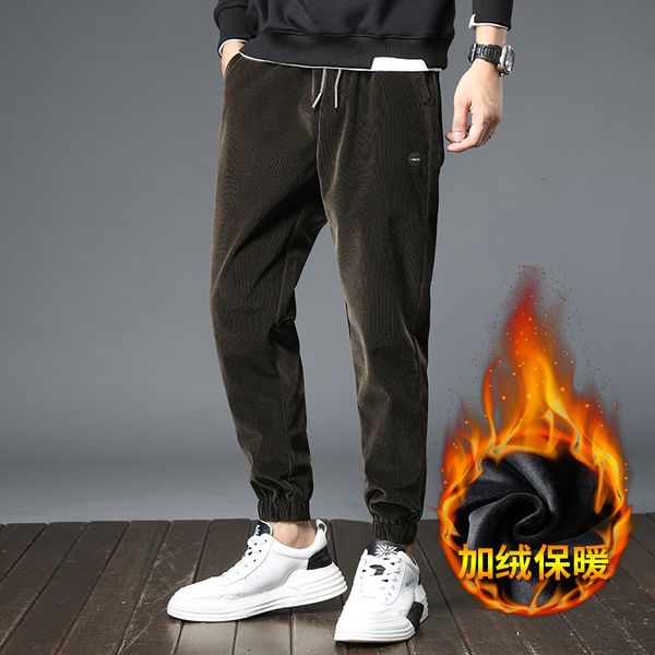 2020 winter korean trend thickened imitation wick flannel men's british loose straight slim corset casual pants, Black
2020 winter korean trend thickened imitation wick flannel men's british loose straight slim corset casual pants, Black