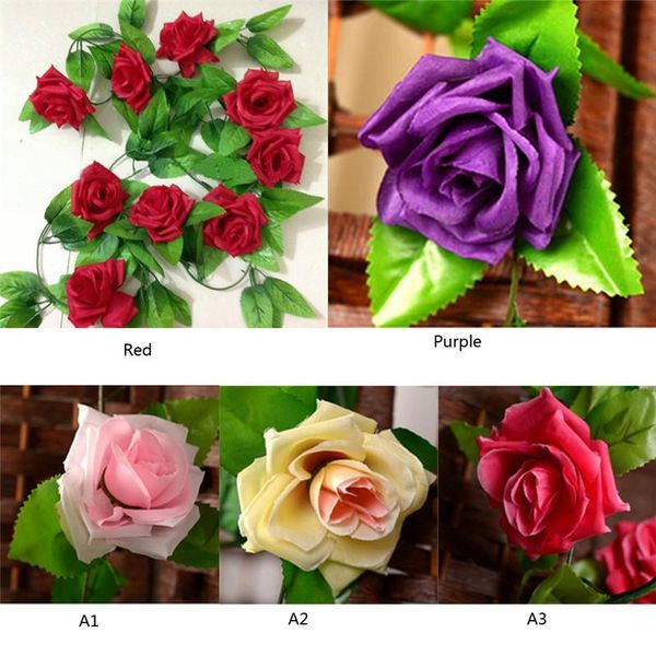 1 set 2.4m artificial silk rose 9 heads fake flowers ivy leaf garland plants home wedding party decoration wa520p30
1 set 2.4m artificial silk rose 9 heads fake flowers ivy leaf garland plants home wedding party decoration wa520p30