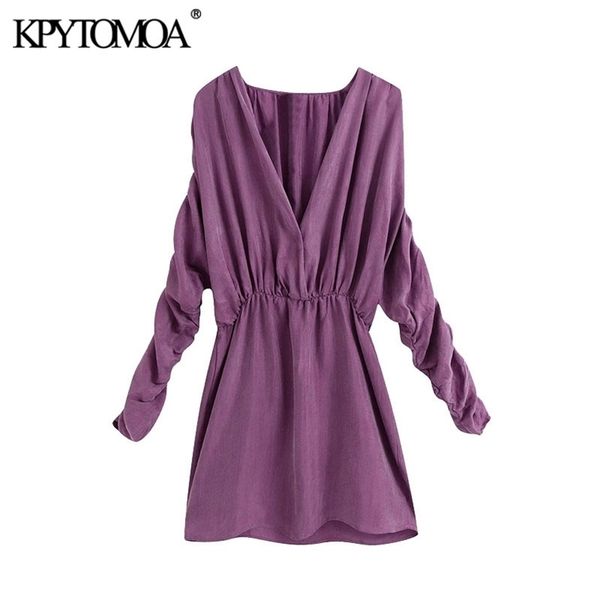kpytomoa women 2020 chic fashion pleated cozy mini dress vintage v neck long sleeve elastic waist female dresses vestidos mujer lj201209, White;black
kpytomoa women 2020 chic fashion pleated cozy mini dress vintage v neck long sleeve elastic waist female dresses vestidos mujer lj201209, White;black