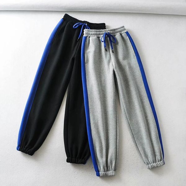 2021 new european and american color matching leggings plus veet wei women's drawstring casual sports pants bxg7, Black;white
2021 new european and american color matching leggings plus veet wei women's drawstring casual sports pants bxg7, Black;white