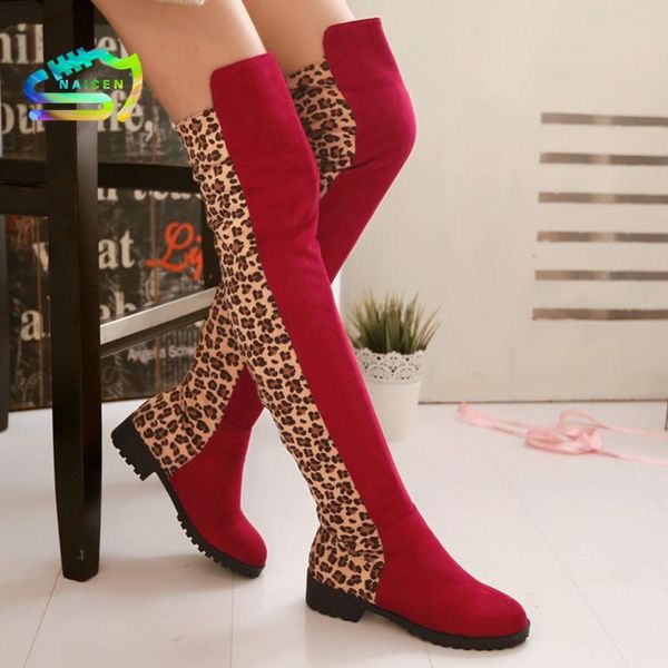 naicen women's leopard high boots long tube boot lady stylish over-the-knee low heel shoes thigh-high suede boot party goth, Black
naicen women's leopard high boots long tube boot lady stylish over-the-knee low heel shoes thigh-high suede boot party goth, Black