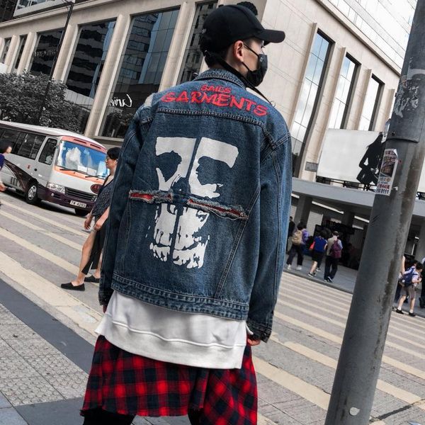 men's jacket hip hop loose denim clothing hole skull print long sleeve jeans jacket cotton windbreaker ropa de hombre1, Black;brown
men's jacket hip hop loose denim clothing hole skull print long sleeve jeans jacket cotton windbreaker ropa de hombre1, Black;brown