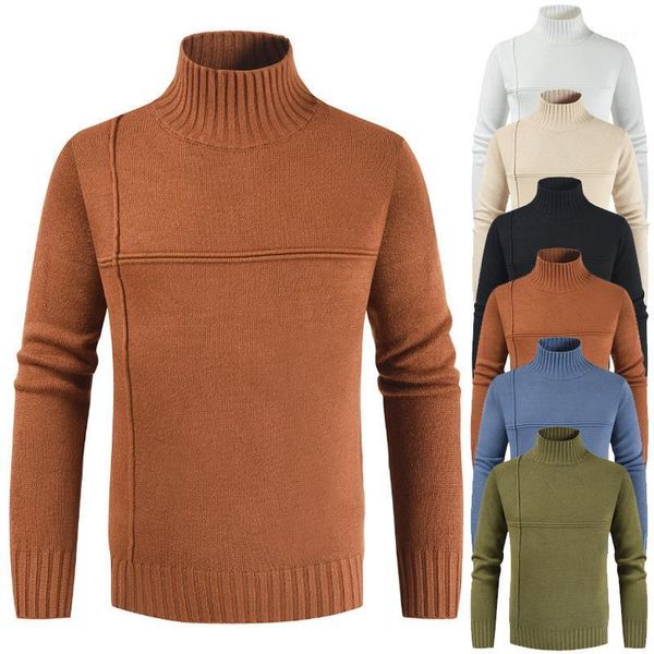 men's sweaters men's sweater 2021 autumn winter personality stripe stitching korean version of the high collar solid color y1, White;black
men's sweaters men's sweater 2021 autumn winter personality stripe stitching korean version of the high collar solid color y1, White;black