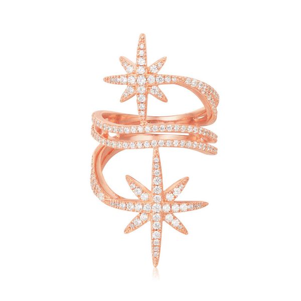sljely luxury 925 sterling silver rose gold pink color fine star finger rings zirconia stones women fine brand jewelry, Golden;silver
sljely luxury 925 sterling silver rose gold pink color fine star finger rings zirconia stones women fine brand jewelry, Golden;silver