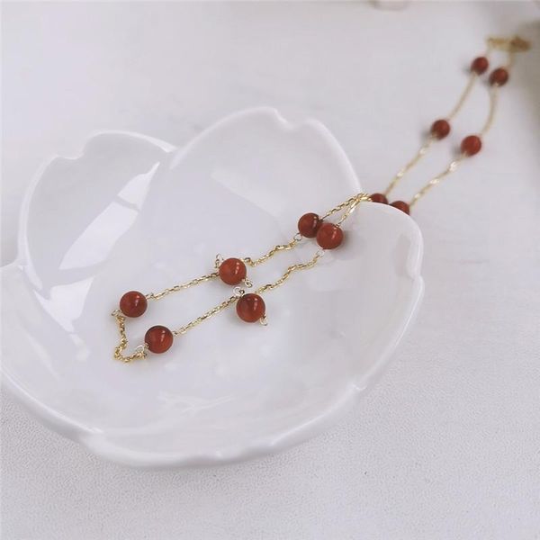 dmbs522 round south agated necklace female genuine gemstones 925 sterling silver necklace for women 
dmbs522 round south agated necklace female genuine gemstones 925 sterling silver necklace for women