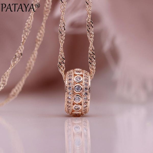 pataya new hollow round long necklaces 585 rose gold white natural zircon cute pendants beads women fine wedding fashion jewelry, Silver
pataya new hollow round long necklaces 585 rose gold white natural zircon cute pendants beads women fine wedding fashion jewelry, Silver