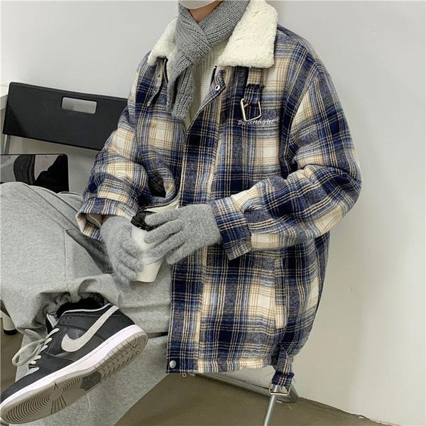 retro short plaid jacket men plus fluffy lapel coat warmth thicken tide brand fashion loose jacket all-match male clothes winter, Black
retro short plaid jacket men plus fluffy lapel coat warmth thicken tide brand fashion loose jacket all-match male clothes winter, Black
