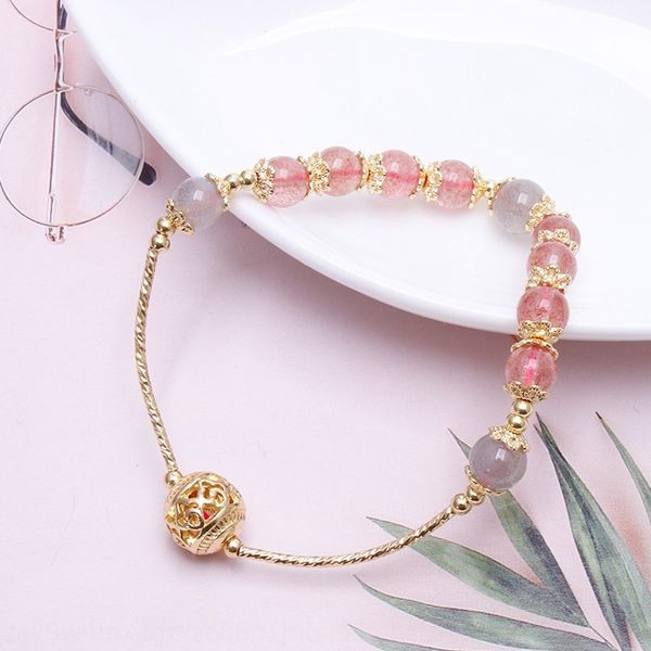 korean version of the new natural strawberry bracelet diy minimalist series peach blossom gift first diy crystal bracelet crystal jewelry lm, Golden;silver
korean version of the new natural strawberry bracelet diy minimalist series peach blossom gift first diy crystal bracelet crystal jewelry lm, Golden;silver