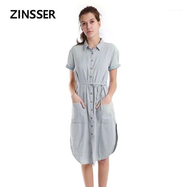 women denim fancy shirt long loose casual striped short sleeve with 2 pockets 100% cotton washed blue female lady blouse, Tan;black
women denim fancy shirt long loose casual striped short sleeve with 2 pockets 100% cotton washed blue female lady blouse, Tan;black