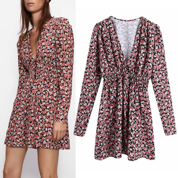 2021 new floral print mini women fashion with shoulder pads long sleeve v neck short dress woman elastic waist elegant dresses x1lz, Black;gray
2021 new floral print mini women fashion with shoulder pads long sleeve v neck short dress woman elastic waist elegant dresses x1lz, Black;gray