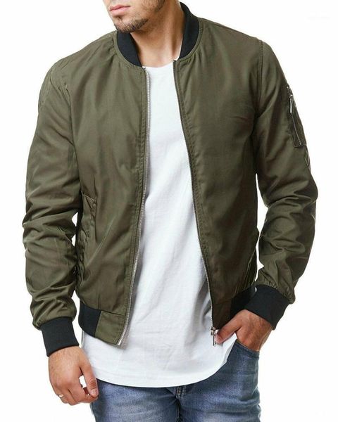 2020 new autumn winter men's bomber zipper jacket male casual streetwear hip hop slim fit pilot coat men clothing plus size1, Black;brown 
2020 new autumn winter men's bomber zipper jacket male casual streetwear hip hop slim fit pilot coat men clothing plus size1, Black;brown