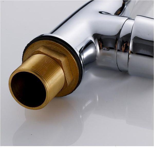 polished chrome brass kitchen faucets deck mounted single hole sink faucets bathroom faucet cold water mixer kit qylxoc