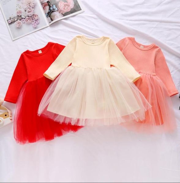girl's dresses 2021 infant kids solid color mesh patchwork dress baby casual style long sleeve round neck ribbed one-piece, Red;yellow
girl's dresses 2021 infant kids solid color mesh patchwork dress baby casual style long sleeve round neck ribbed one-piece, Red;yellow