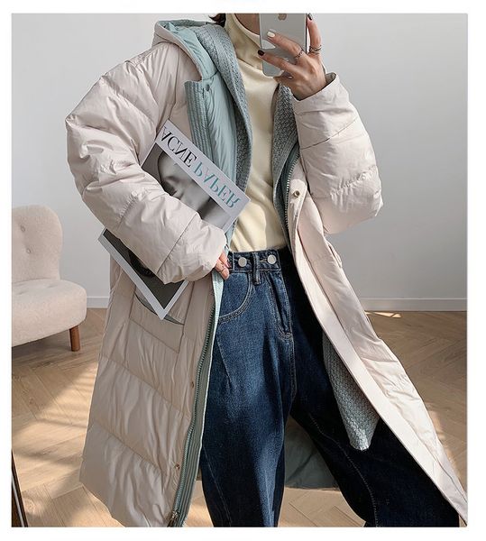 2021 new winter long sleeve hooded white duck down jacket feminino women loose style warm coat mpog, Black
2021 new winter long sleeve hooded white duck down jacket feminino women loose style warm coat mpog, Black