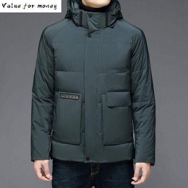 new 2020 men's fashion han edition of middle-aged and young loose thickening down jacket pure color hooded casual coat, Black
new 2020 men's fashion han edition of middle-aged and young loose thickening down jacket pure color hooded casual coat, Black